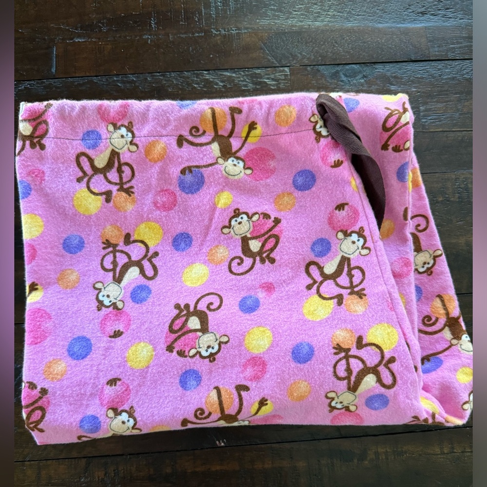 Soft Flannel Pink Monkey Panama bottoms